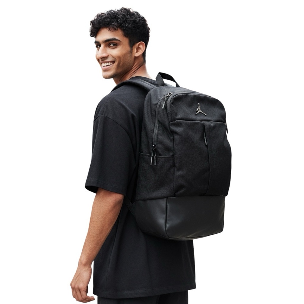 Jordan Jumpman Black Backpack Large Capacity Durable School Gym Bag
